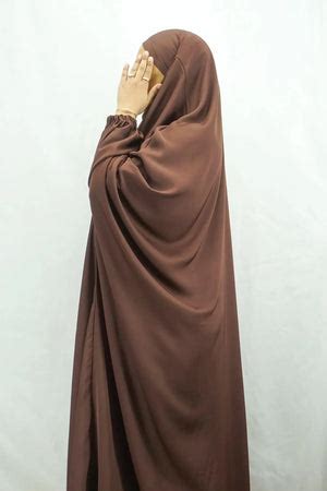 light brown  piece jilbab khimar