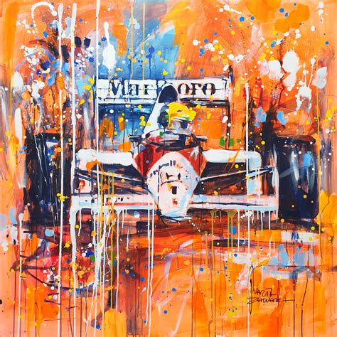 Ayrton Senna in Monaco by Marta Zawadzka (2024) : Painting Acrylic, Oil