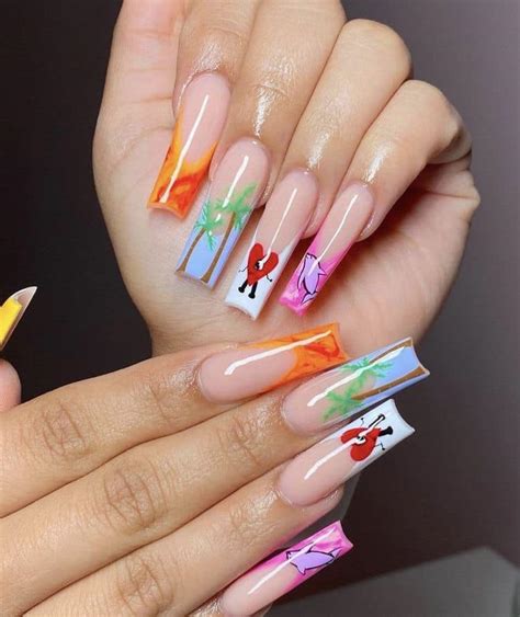 Uñas Largas Acrílicas【Diseños Coloridos】💗💅💗 – LifeStyle
