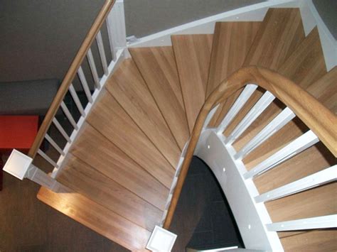 Spiral Staircase with White Railings
