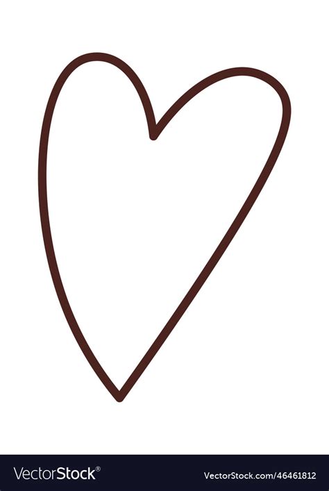 Lined heart shape Royalty Free Vector Image - VectorStock