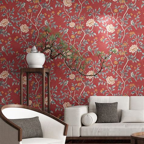 floral wallpaper living room 4