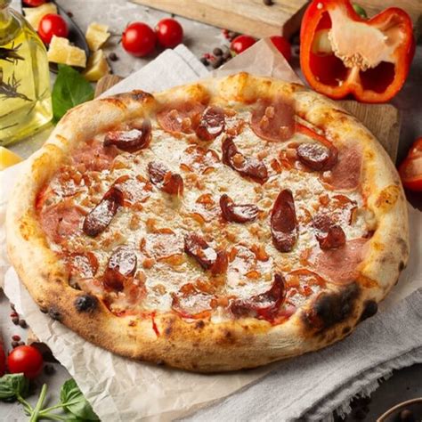 Піца ” 4 м’яса “ – Parovoz pizza