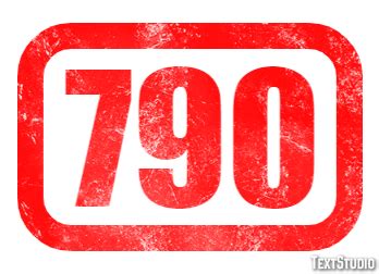 790 Text Effect and Logo Design Number