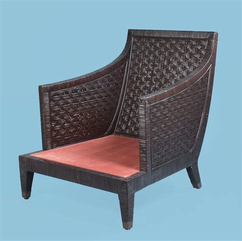 Pair of St Germain Lounge Chairs by McGuire | Circa Who