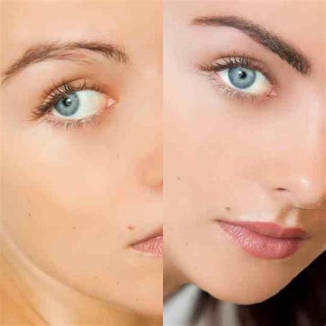 Semi-permanent eyebrow treament. Before and after. | Cejas