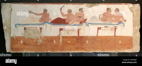 tomb   diver  paestum italy north wall  bc  ancient greek