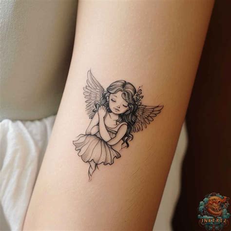 angel tattoos temporary tattoo black small angel wings fake