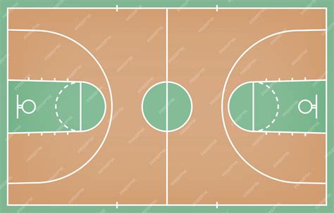 Premium Vector | Basketball court floor with line on wood texture ...