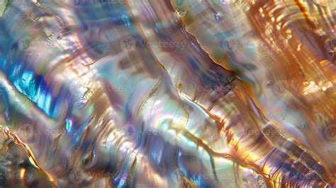 Iridescent Nacre Texture with Vibrant Rainbow Colors and Natural