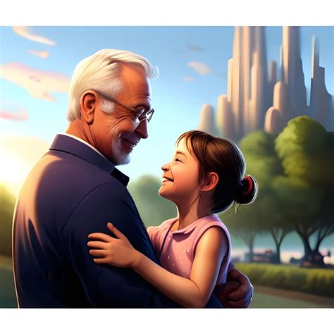 Embracing Love: A Father-Daughter Connection - AI Generated Artwork