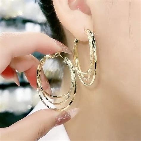 Купить Изысканные модные женские украшения, трехслойные серьги ...