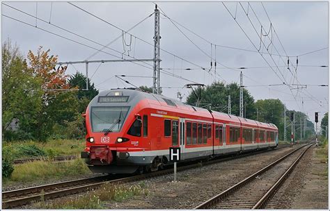 A DB ET 428 from Rostock to Sassnitz is arriving at Ribnitz Damgarten ...