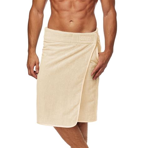 Sowel Sauna Kilt Men’s 100% Organic Cotton Sauna Towel with Velcro