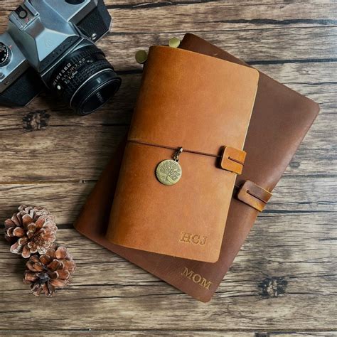 custom leather journal personalized handmade travel leather etsy