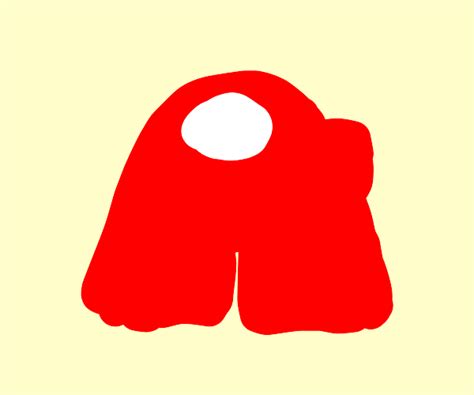 Among us character with THICC legs - Drawception