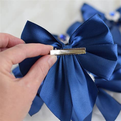 Christmas Tree Bows Satin Tree Bows Xmas Navy Blue Bows Decorative Bows