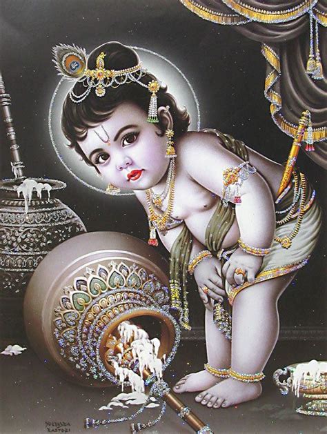 Natkhat Krishna - ( Poster with Glitter )