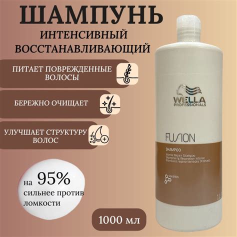 Wella Professionals Интенсивно восстанавливающий шампунь Fusion 1000мл ...