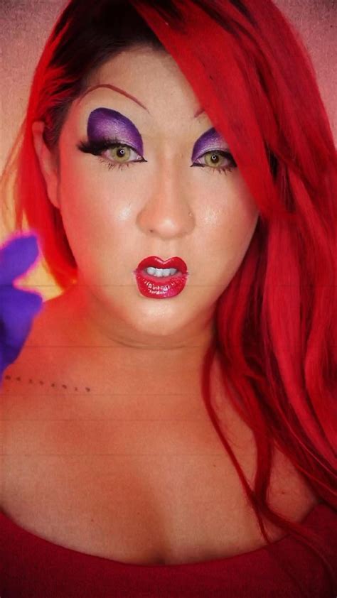 Jessica Rabbit inspired halloween makeup | Halloween makeup, Nose ring ...
