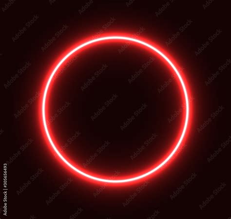 Neon red circle glowing for advertisement and banner. Eps 10 Stock ...