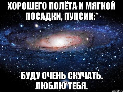 хорошего полёта и мягкой посадки, пупсик:* буду очень скучать. люблю ...