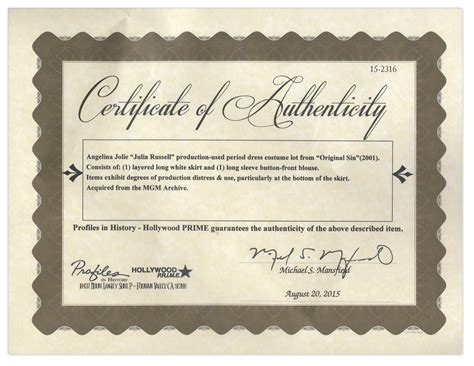 Lot Detail - Angelina Jolie Screen-Worn Costume From ''Original Sin''