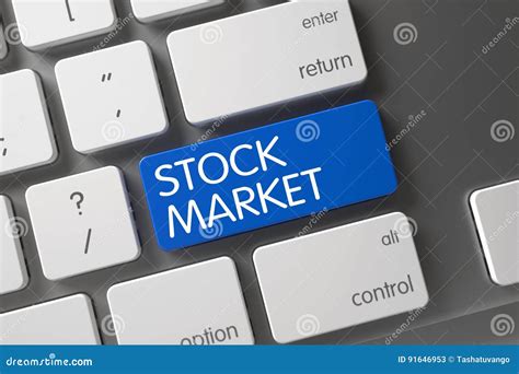 blue stock market key  keyboard  stock illustration