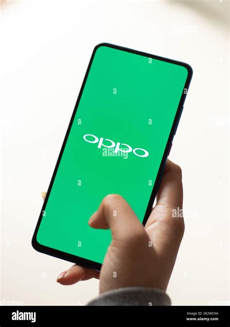 Assam, india - January 15, 2020 : Oppo logo on phone screen stock image ...