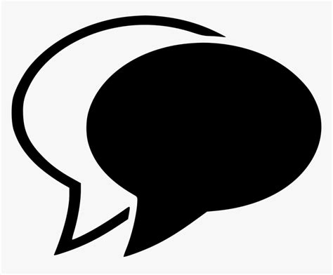 Double Message Bubble Comments - Силуэт Сообщения, HD Png Download ...