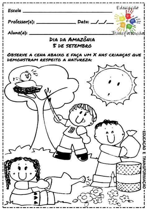 Atividade Dia Da Amazonia - Atividades para Jardim: Atividades para o Dia da Amazônia | Atividade ...