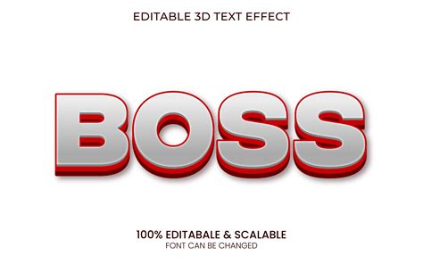 3d Editable Boss Text Effect Graphic by Artistcy · Creative Fabrica