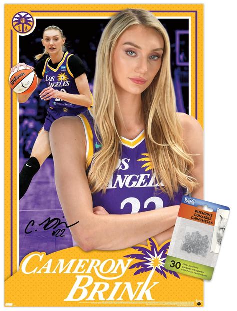 WNBA Los Angeles Sparks - Cameron Brink 24 Wall Poster with Push Pins