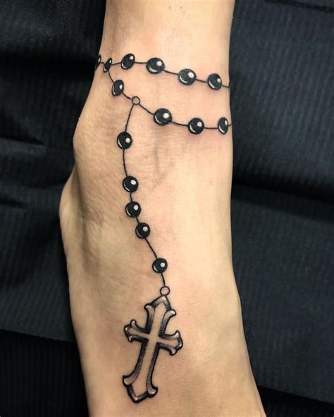 elegant rosary tattoo designs symbolism styles  placement ideas
