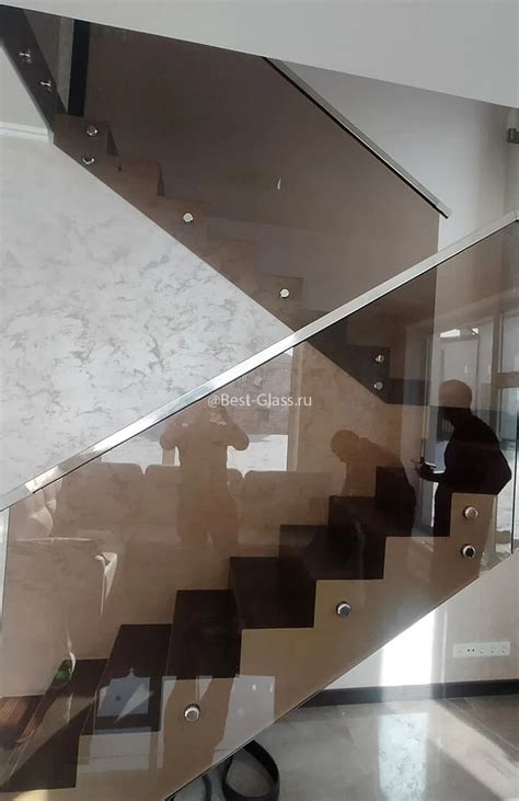 Стеклянные перила для лестниц купить в Москве цена от компании Best Glass