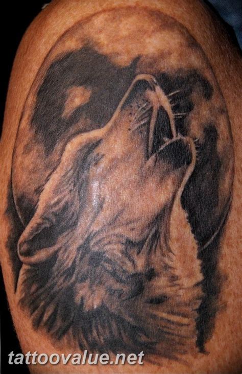 photo tattoo howling wolf 18.02.2019 №174 - wolf tattoo idea howling at moon - tattoovalue.net ...