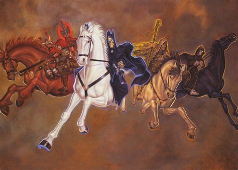 By Paul Kidby, an illustration of the horsemen of the apocalypse from ...