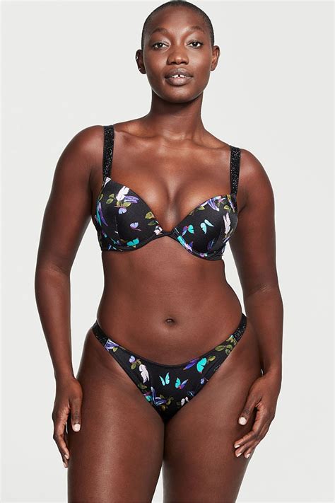 Buy Victoria's Secret Shine Strap Bombshell Add Cups Push Up Bikini Top