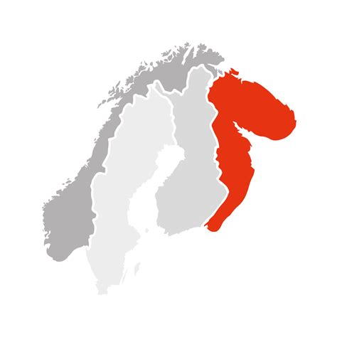 Scandinavia vector map sweden norway finland and Russia 35586430 PNG