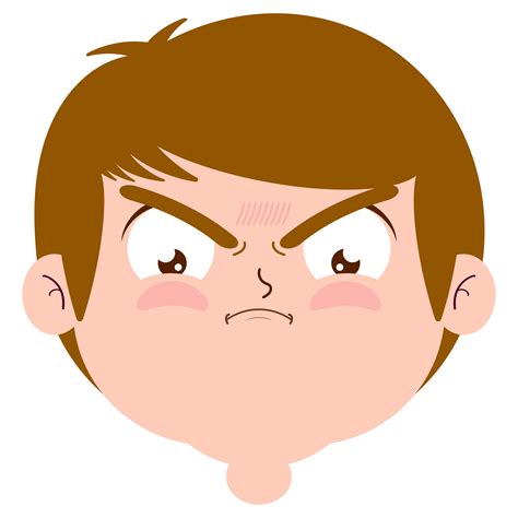 Garoto Bravo face desenho animado fofa 21457039 PNG