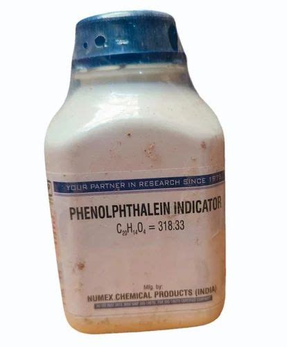 Laboratory Phenolphthalein Indicator Powder, Grade: Lab Grade, Purity ...