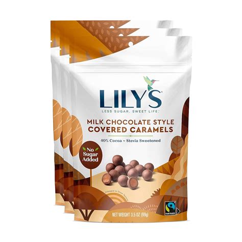 Amazon.com : Milk Chocolate Style Covered Caramels By Lily's Sweets