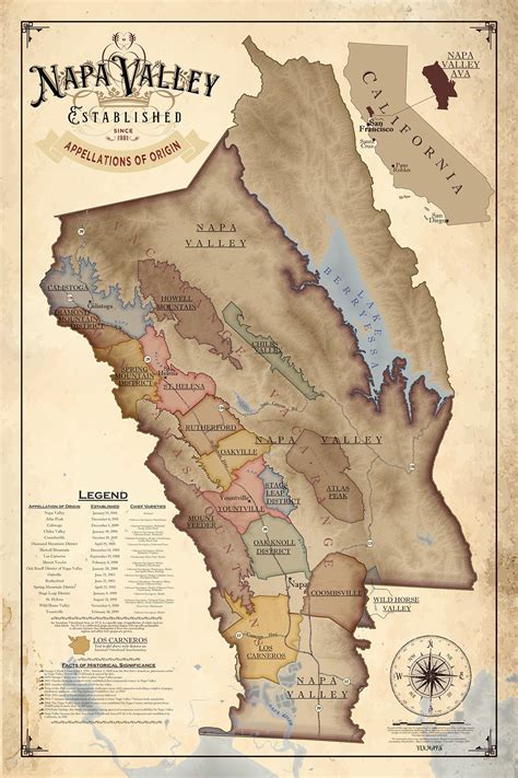 Napa Valley Tour Map