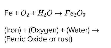 what is the result of (fe)+(o2)+(h2o) ? - Brainly.in