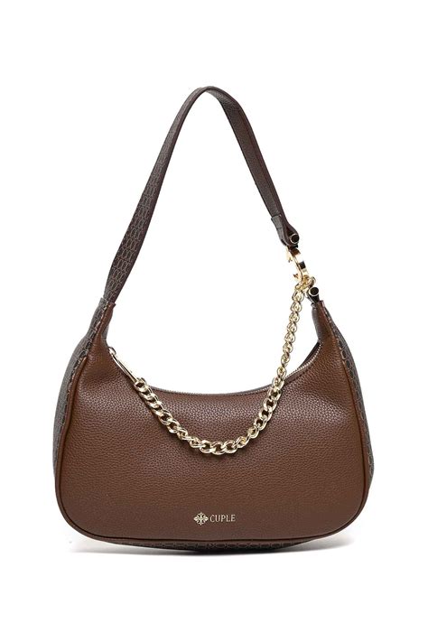 Cuple Logo Detail Shoulder Bag Dark Brown – Cuple