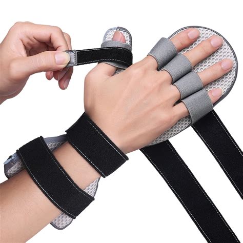 Stroke Hand Brace Splint for Straightening Fingers with 5 Fingers