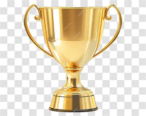 Copa dorada aislada en un fondo transparente png psd | Archivo PSD Premium