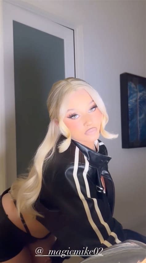 Alabama Barker twerks in thong and leather hotpants on set after