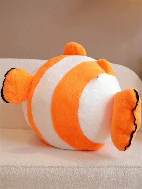 Bobbybear 1pc Extra Large Cute Fluffy Clown Fish Plush Toy, Underwater ...