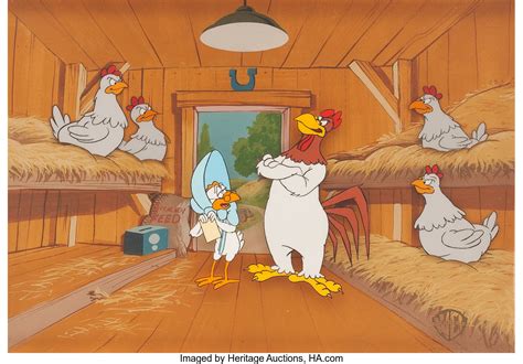 Foghorn Leghorn and Miss Prissy Presentation Cel Animation Art | Lot #92270 | Heritage Auctions